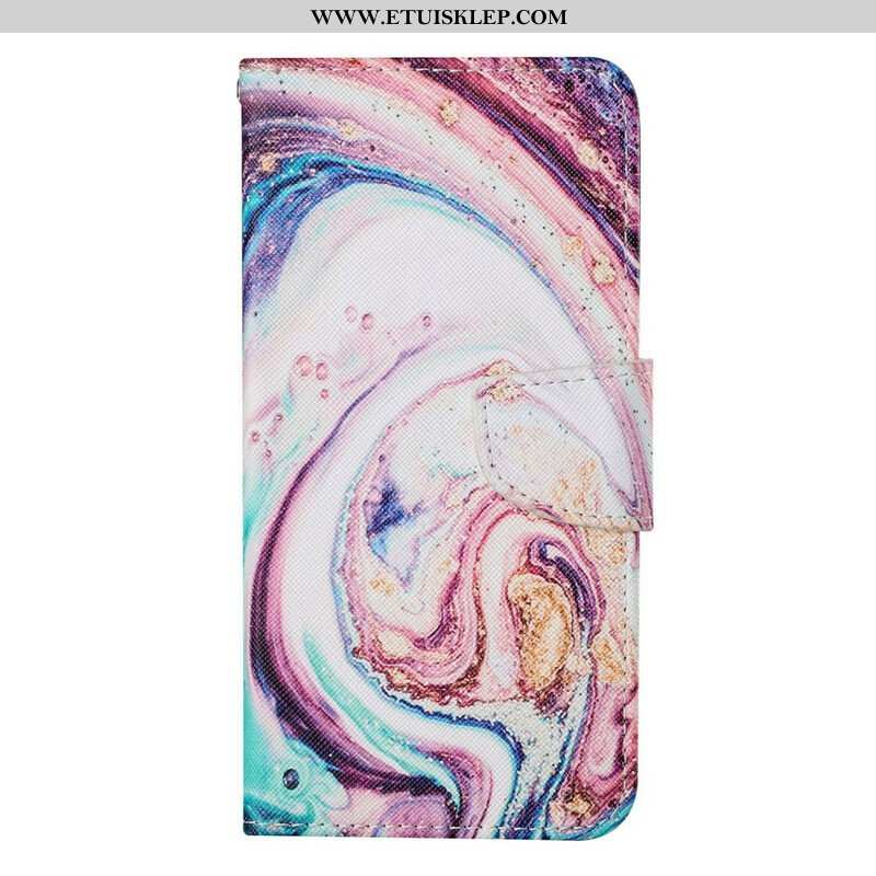 Etui Folio do iPhone 13 Pro Marmur Ze Smyczą